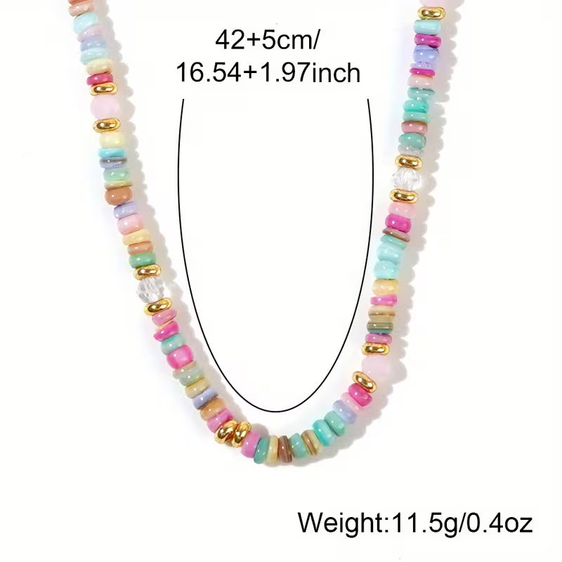 Crystal & Stone Necklace | Steun borstkanker