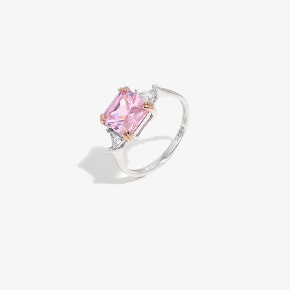 Square Pink Diamond Ring | Steun borstkanker