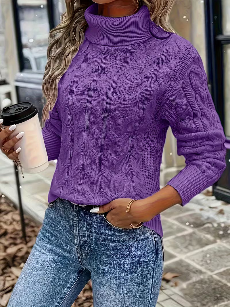 Blue High-Neck Sweater | Ondersteuning bij diabetes