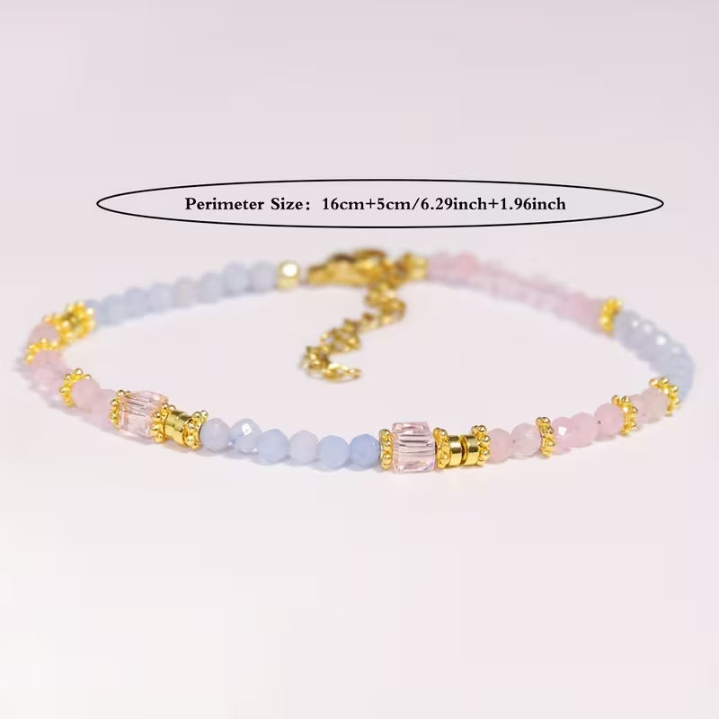 Aquamarine & Rose Quartz Bracelet | Steun borstkanker