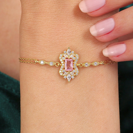 Classy Pink Stone Bracelet | Steun borstkanker