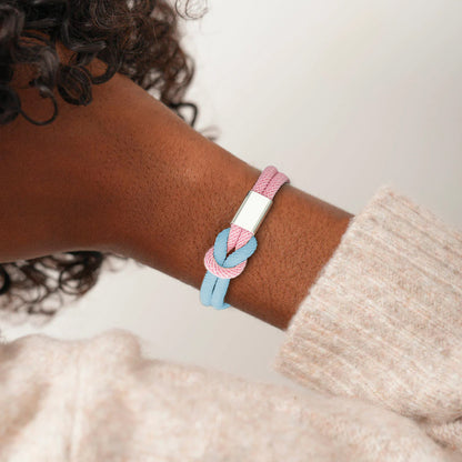 Blue & Pink Knot Bracelet  | Ondersteuning bij diabetes