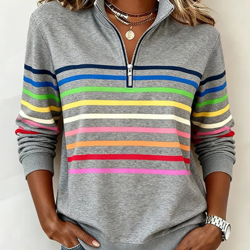 Avarin™ - Modieuze top met halve rits