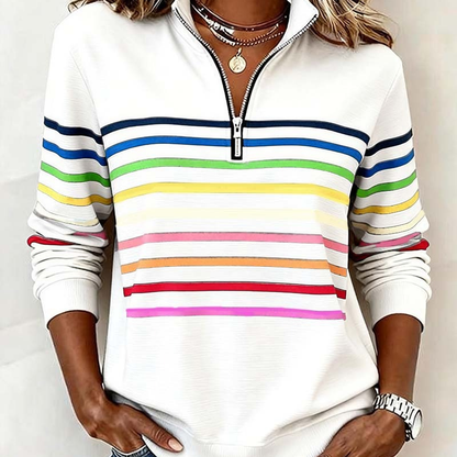 Avarin™ - Modieuze top met halve rits