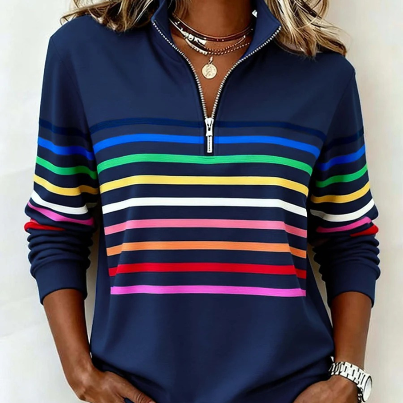 Avarin™ - Modieuze top met halve rits