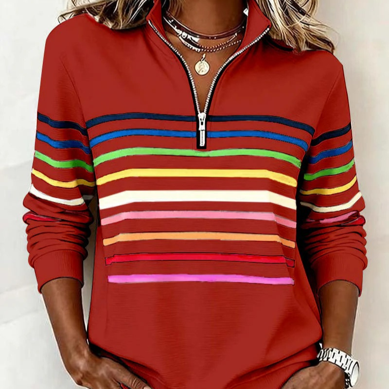 Avarin™ - Modieuze top met halve rits