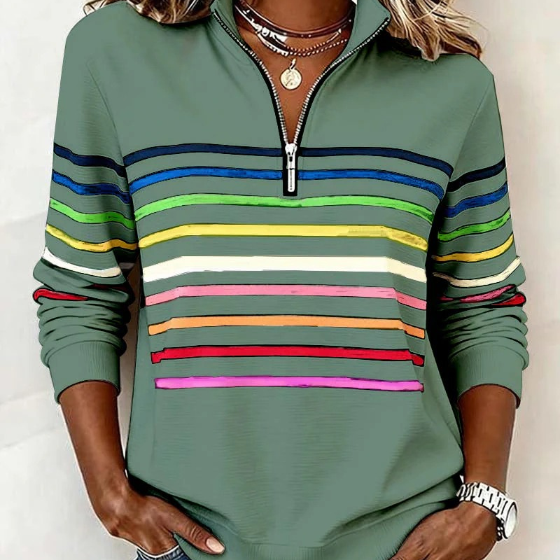 Avarin™ - Modieuze top met halve rits