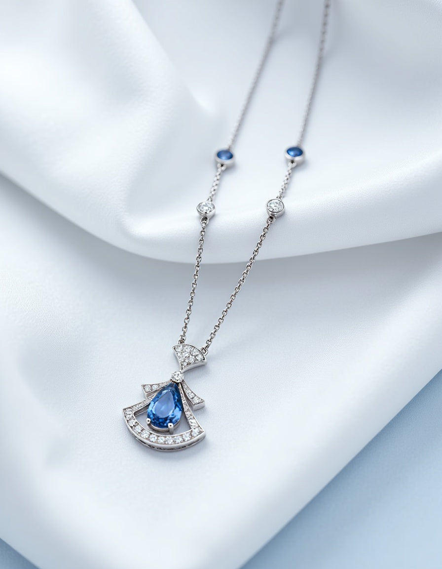 Blue Sapphire Necklace | Ondersteuning bij diabetes