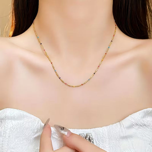 Colorful Beaded Necklace | Steun borstkanker