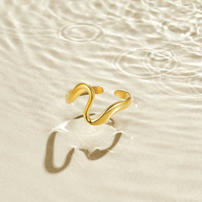 Wave Open Ring | Steun borstkanker
