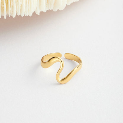 Wave Open Ring | Steun borstkanker