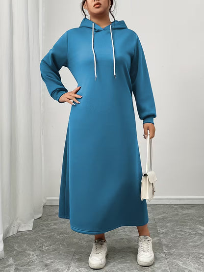 Yasha™ - Effen hoodie lange jurk