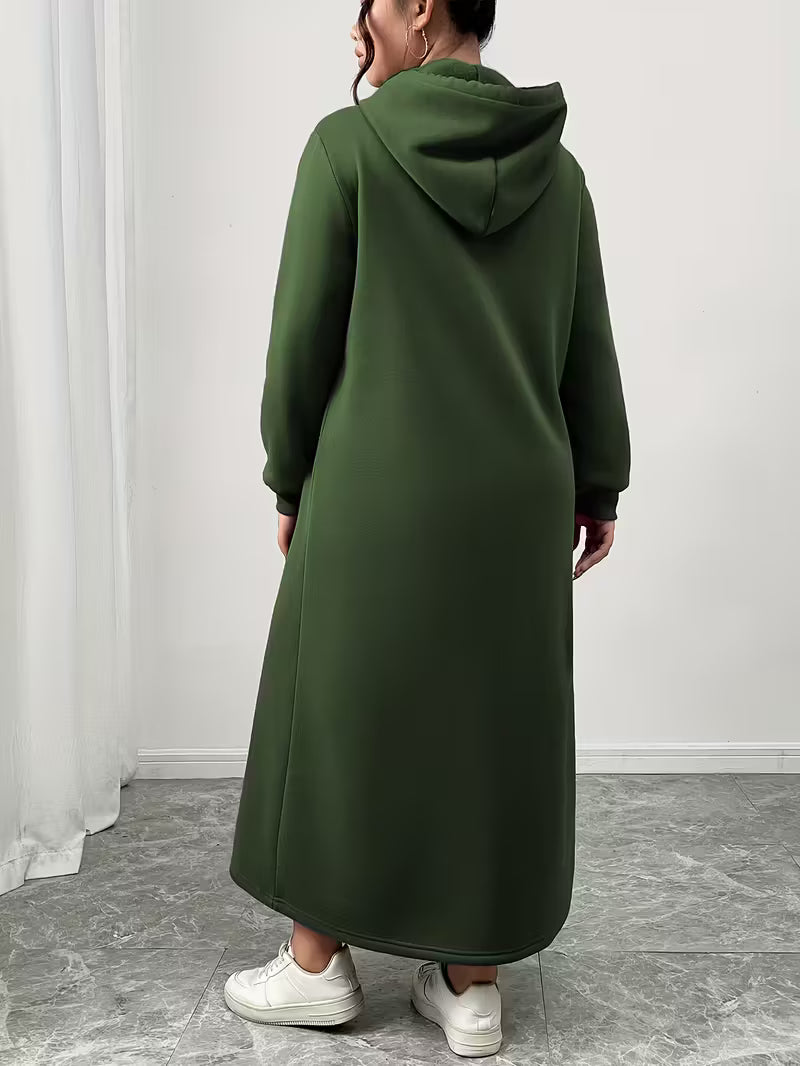 Yasha™ - Effen hoodie lange jurk
