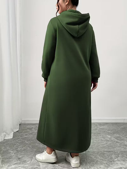 Yasha™ - Effen hoodie lange jurk