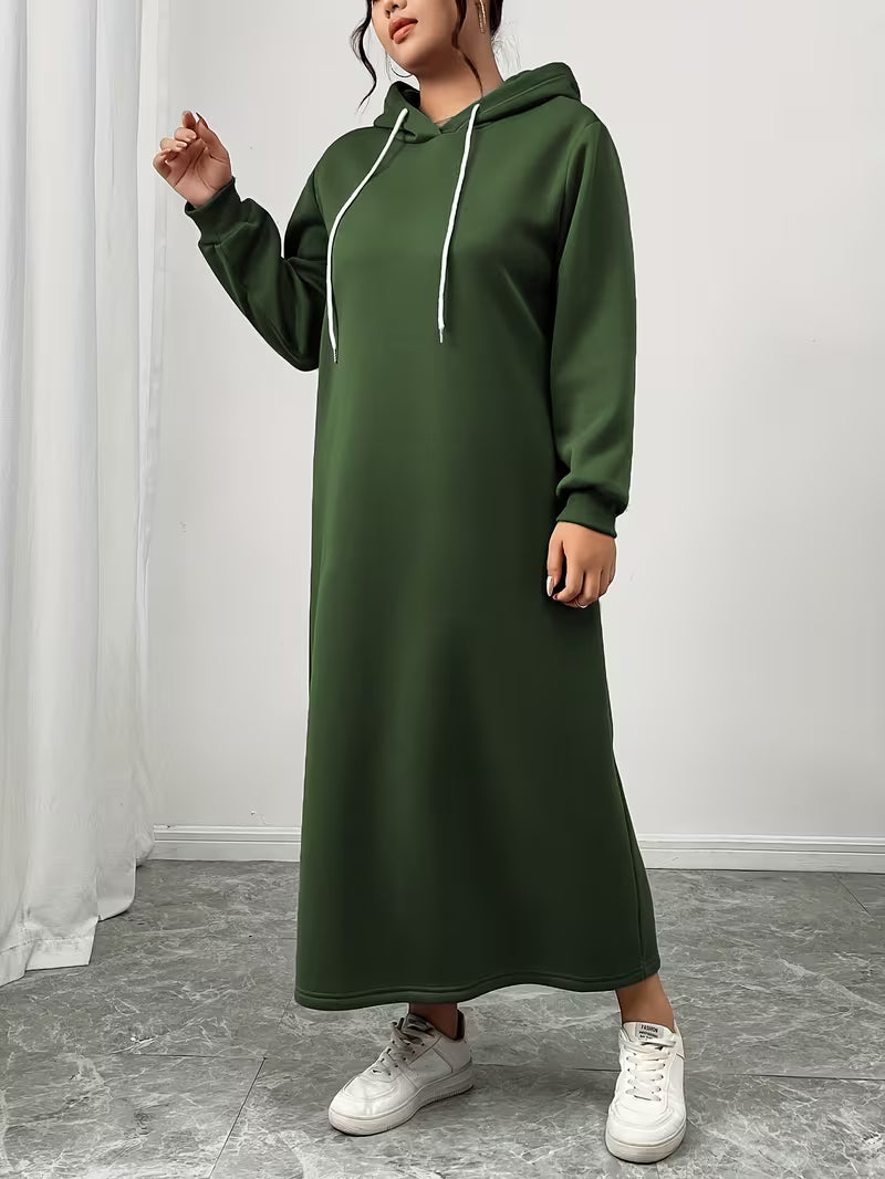 Yasha™ - Effen hoodie lange jurk