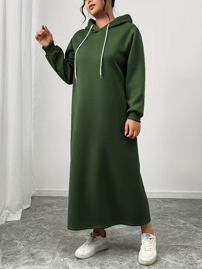 Yasha™ - Effen hoodie lange jurk