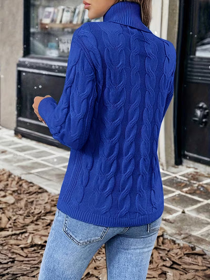 Blue High-Neck Sweater | Ondersteuning bij diabetes