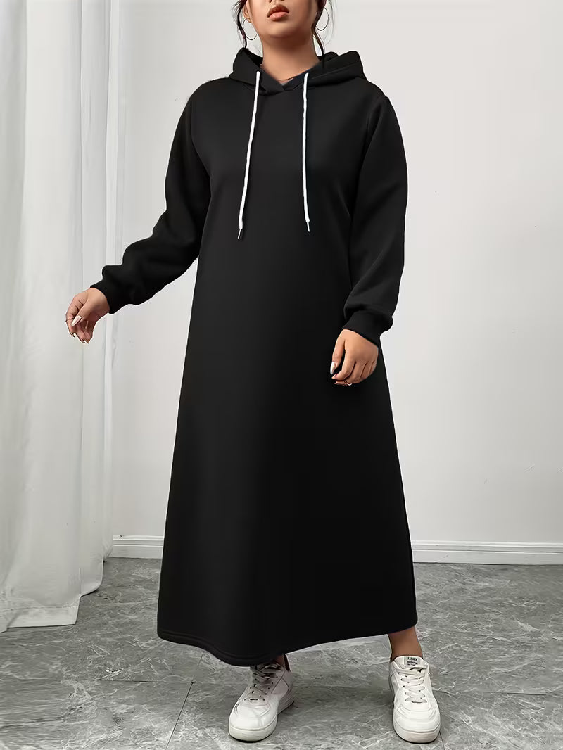 Yasha™ - Effen hoodie lange jurk