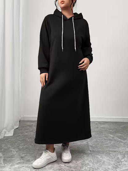 Yasha™ - Effen hoodie lange jurk