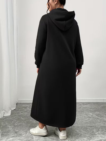 Yasha™ - Effen hoodie lange jurk