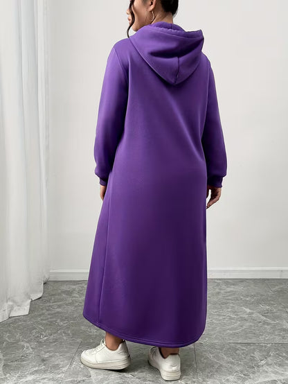 Yasha™ - Effen hoodie lange jurk