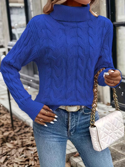 Blue High-Neck Sweater | Ondersteuning bij diabetes