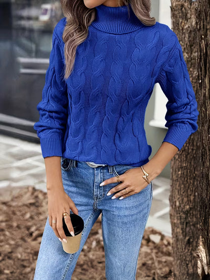 Blue High-Neck Sweater | Ondersteuning bij diabetes