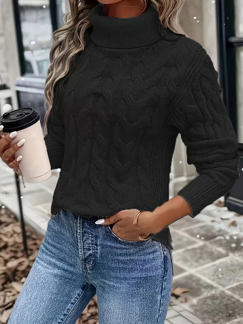 Blue High-Neck Sweater | Ondersteuning bij diabetes