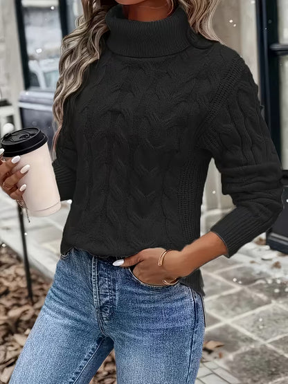 Blue High-Neck Sweater | Ondersteuning bij diabetes