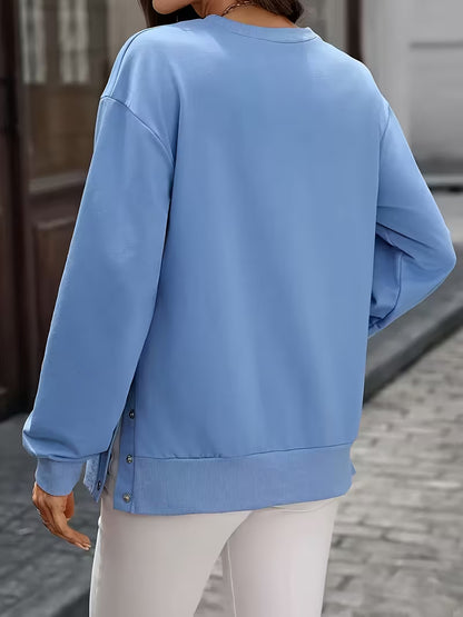 Blue Fashionable Sweater | Ondersteuning bij diabetes