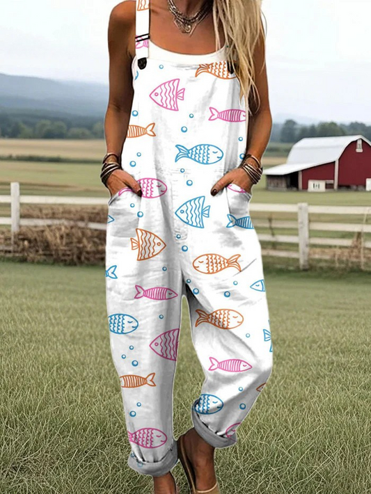 Adley™ - Jumpsuit met vismotief