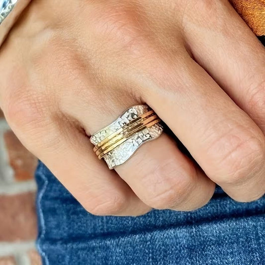 Two-Tone Shine Ring | Steun borstkanker